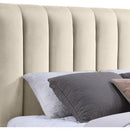 Meridian Amara Cream Velvet King Bed IMAGE 7