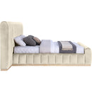 Meridian Amara Cream Velvet King Bed IMAGE 4
