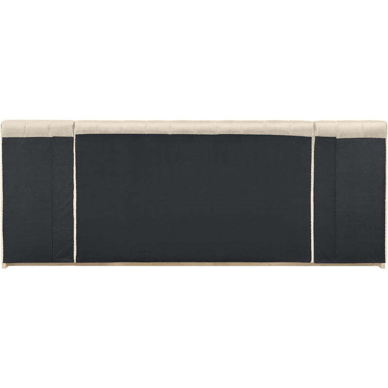 Meridian Amara Cream Velvet King Bed IMAGE 5