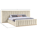 Meridian Amara Cream Velvet King Bed IMAGE 9