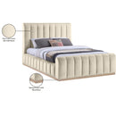 Meridian Amara Cream Velvet Queen Bed IMAGE 10