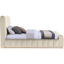 Meridian Amara Cream Velvet Queen Bed IMAGE 4