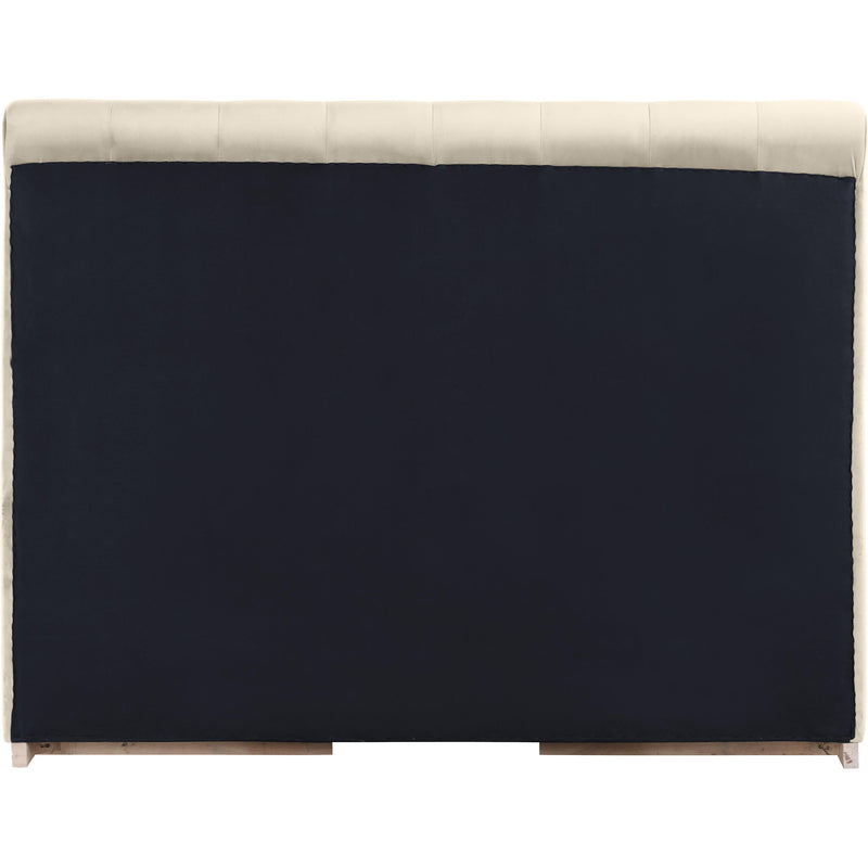 Meridian Amara Cream Velvet Queen Bed IMAGE 5