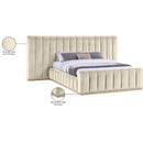 Meridian Amara Cream Velvet Queen Bed IMAGE 10