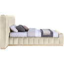 Meridian Amara Cream Velvet Queen Bed IMAGE 4