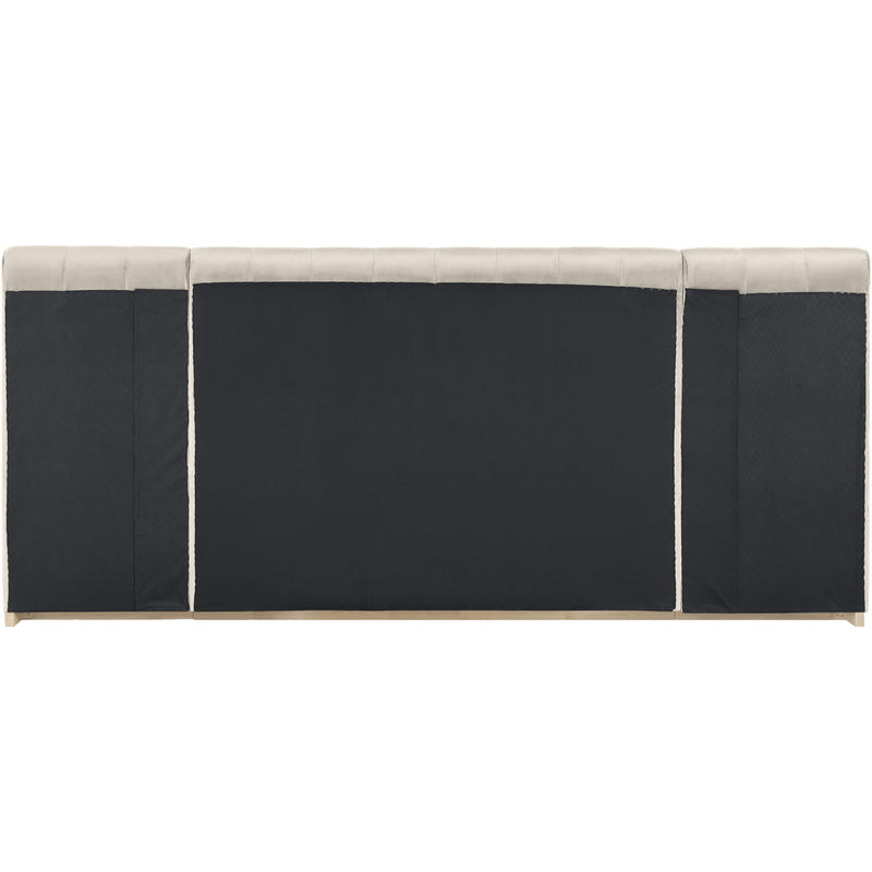 Meridian Amara Cream Velvet Queen Bed IMAGE 5