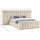 Meridian Amara Cream Velvet Queen Bed IMAGE 9