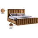Meridian Amara Saddle Velvet King Bed IMAGE 10