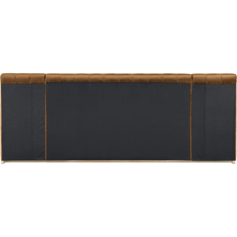 Meridian Amara Saddle Velvet King Bed IMAGE 5