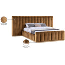 Meridian Amara Saddle Velvet Queen Bed IMAGE 10