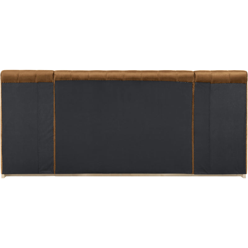 Meridian Amara Saddle Velvet Queen Bed IMAGE 5