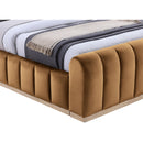 Meridian Amara Saddle Velvet Queen Bed IMAGE 6