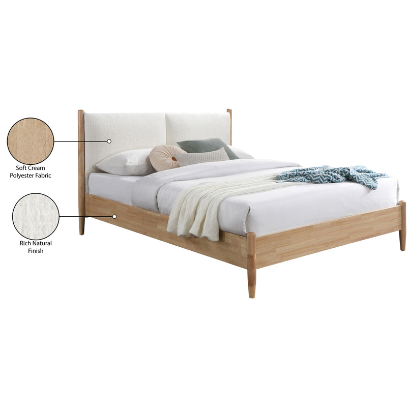 Meridian Arbor Cream Fabric Full Bed IMAGE 9