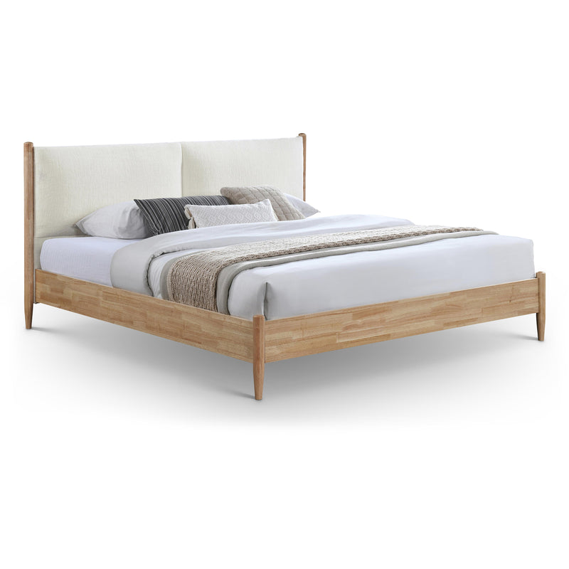 Meridian Arbor Cream Fabric King Bed IMAGE 1