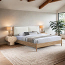 Meridian Arbor Cream Fabric King Bed IMAGE 2