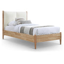 Meridian Arbor Cream Fabric Twin Bed IMAGE 1