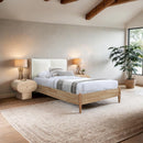 Meridian Arbor Cream Fabric Twin Bed IMAGE 2