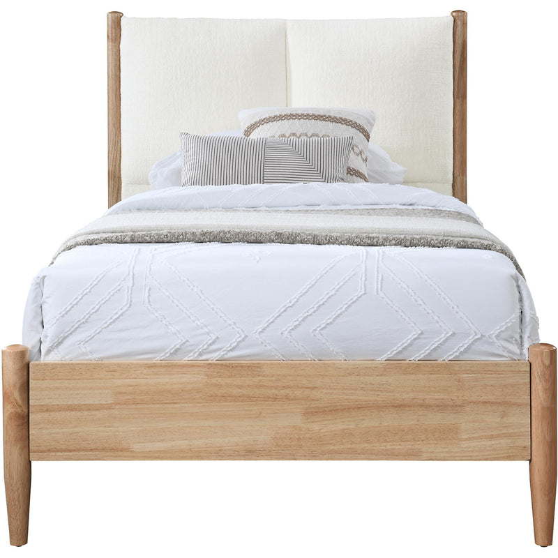 Meridian Arbor Cream Fabric Twin Bed IMAGE 3