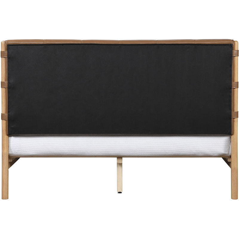 Meridian Asher Cognac Vegan Leather King Bed (3 Boxes) IMAGE 5