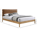 Meridian Asher Cognac Vegan Leather Queen Bed (3 Boxes) IMAGE 7