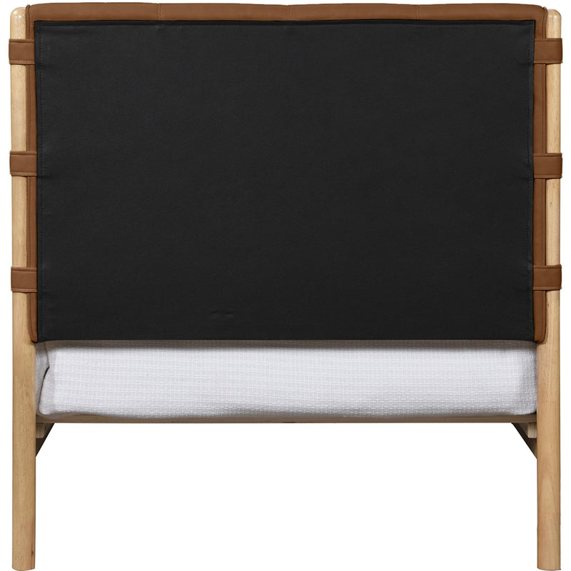 Meridian Asher Cognac Vegan Leather Twin Bed (3 Boxes) IMAGE 5