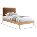 Meridian Asher Cognac Vegan Leather Twin Bed (3 Boxes) IMAGE 7