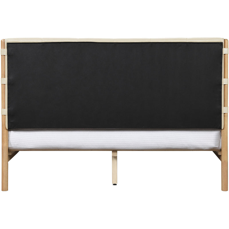 Meridian Asher Cream Vegan Leather King Bed (3 Boxes) IMAGE 5