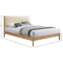 Meridian Asher Cream Vegan Leather King Bed (3 Boxes) IMAGE 7