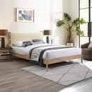 Meridian Asher Cream Vegan Leather Queen Bed (3 Boxes) IMAGE 2