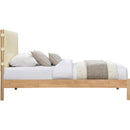 Meridian Asher Cream Vegan Leather Twin Bed (3 Boxes) IMAGE 4