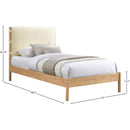 Meridian Asher Cream Vegan Leather Twin Bed (3 Boxes) IMAGE 7