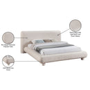  Meridian Blair Beige Fabric Upholstered King Bed IMAGE 10