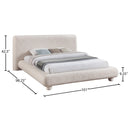  Meridian Blair Beige Fabric Upholstered King Bed IMAGE 9