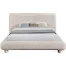  Meridian Blair Beige Fabric Upholstered Queen Bed IMAGE 3