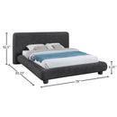  Meridian Blair Black Fabric Upholstered Full Bed IMAGE 9