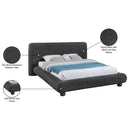  Meridian Blair Black Fabric Upholstered King Bed IMAGE 10