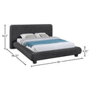  Meridian Blair Black Fabric Upholstered Queen Bed IMAGE 9