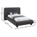  Meridian Blair Black Fabric Upholstered Twin Bed IMAGE 9