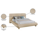  Meridian Blair Beige Chenille Fabric Upholstered Full Bed IMAGE 10