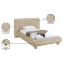  Meridian Blair Beige Chenille Fabric Upholstered Twin Bed IMAGE 10