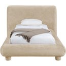  Meridian Blair Beige Chenille Fabric Upholstered Twin Bed IMAGE 3