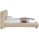  Meridian Blair Beige Chenille Fabric Upholstered Twin Bed IMAGE 4