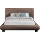  Meridian Blair Brown Chenille Fabric Upholstered Full Bed IMAGE 3