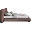  Meridian Blair Brown Chenille Fabric Upholstered Full Bed IMAGE 4