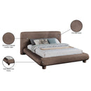  Meridian Blair Brown Chenille Fabric Upholstered Queen Bed IMAGE 10