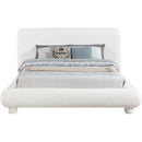  Meridian Blair Cream Chenille Fabric Upholstered Full Bed IMAGE 3