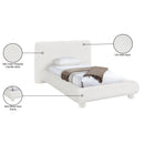  Meridian Blair Cream Chenille Fabric Upholstered Twin Bed IMAGE 10