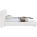  Meridian Blair Cream Chenille Fabric Upholstered Twin Bed IMAGE 4