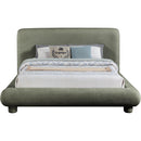  Meridian Blair Green Chenille Fabric Upholstered King Bed IMAGE 3