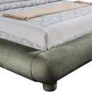 Meridian Blair Green Chenille Fabric Upholstered Twin Bed IMAGE 6
